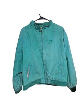 Vintage Reyn Spooner Teal Jacket Size Large Hawaii Lagoons Embroidered Logo